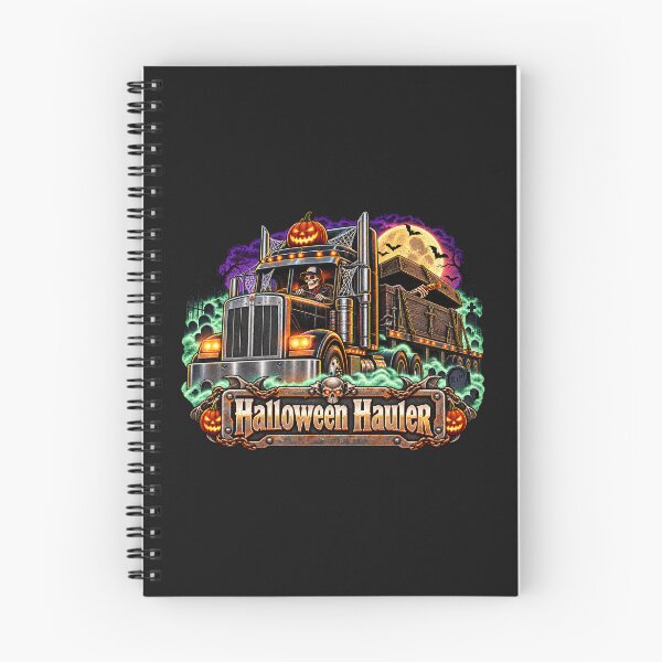 Item preview, Halloween Hauler Skeleton Driver Semi Truck - Coffin Hauler Art designed and sold by NomadForge.