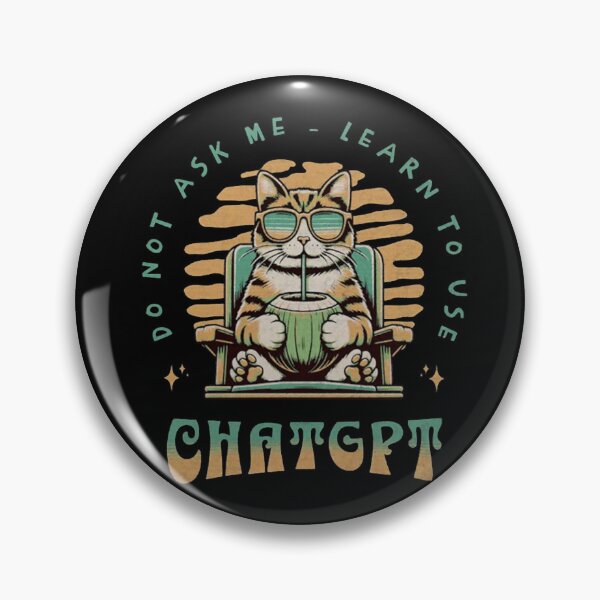 Item preview, Funny AI Assistant Cat Drinking Coconut Retro Tech Parody designed and sold by shianlemec.