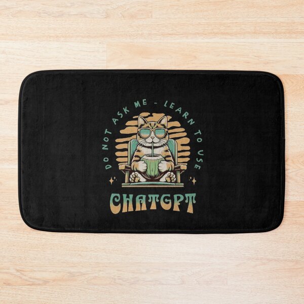 Item preview, Funny AI Assistant Cat Drinking Coconut Retro Tech Parody designed and sold by shianlemec.