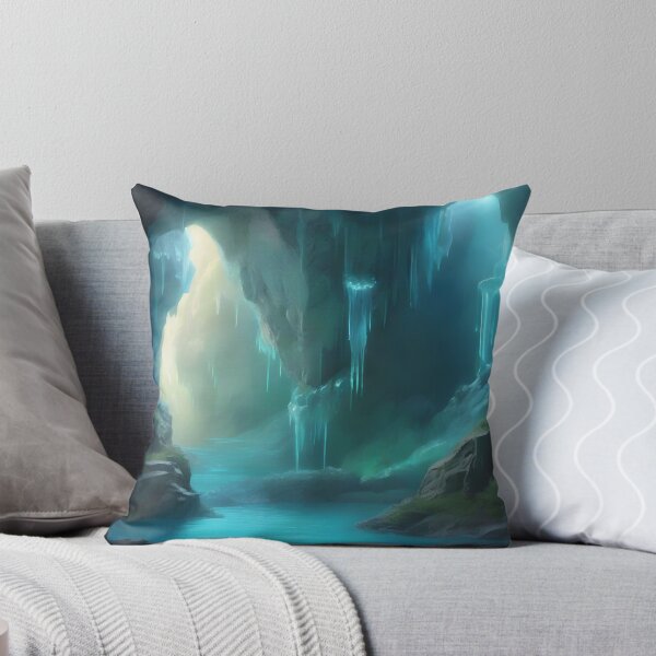 Item preview, Mystical River Cavern - Fantasy Landscape Art designed and sold by Fanta-sticky.