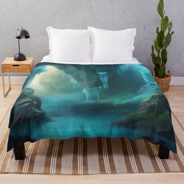 Item preview, Mystical River Cavern - Fantasy Landscape Art designed and sold by Fanta-sticky.
