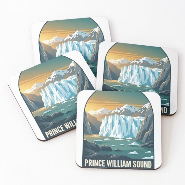 Item preview, Columbia Glacier Prince William Sound Alaska Travel Badge Sticker designed and sold by DetourDgn.