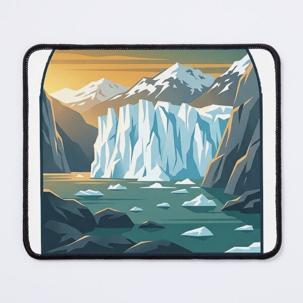 Item preview, Columbia Glacier Prince William Sound Alaska Travel Badge Sticker designed and sold by DetourDgn.