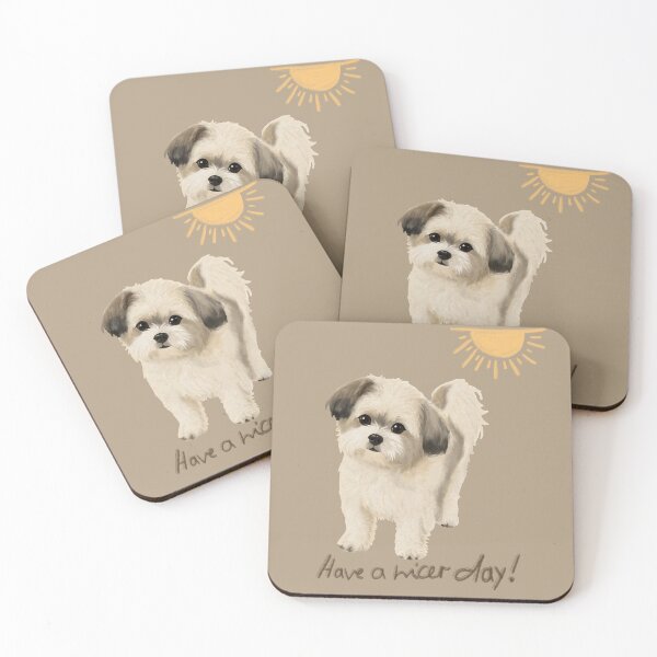 Item preview, Have a nicer day /Cute Havanese Dog Sunshine Illustration designed and sold by eigenart-sylvia.