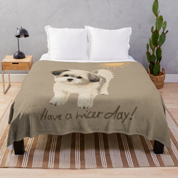 Artikelvorschau, Have a nicer day /Cute Havanese Dog Sunshine Illustration entworfen und verkauft von eigenart-sylvia.