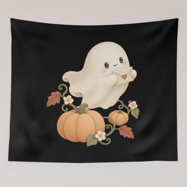 Item preview, Pumpkin Patch Pen Pal Kawaii Ghost Halloween Tee designed and sold by PhylonBoxx.