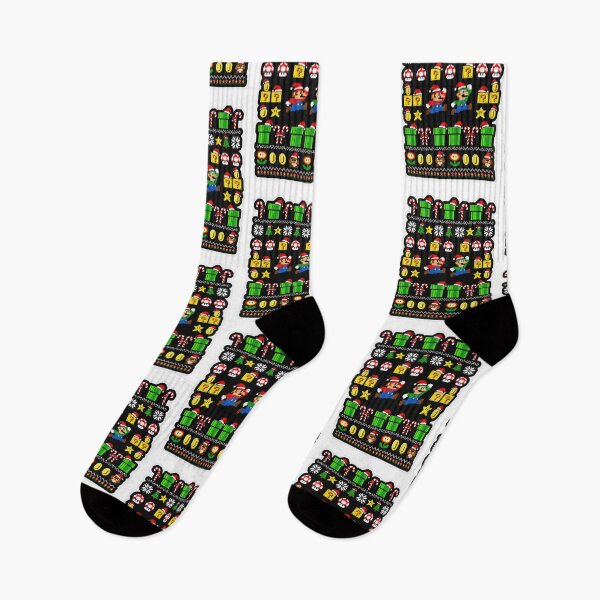 Item preview, Retro Pixel Plumbers Ugly Sweater Pattern designed and sold by Flying Doggo.