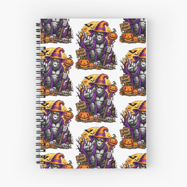 Item preview, Stay Spooky Cool Witch Gorilla Halloween Rock On Design designed and sold by CaChimShop.