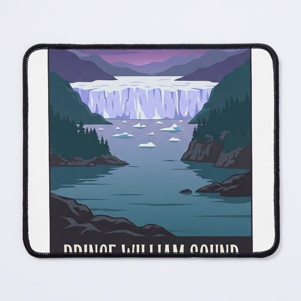 Item preview, Prince William Sound Columbia Glacier Dusk Vintage Sticker designed and sold by DetourDgn.