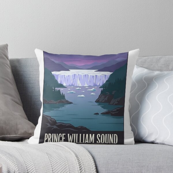 Artikelvorschau, Prince William Sound Columbia Glacier Dusk Vintage Sticker entworfen und verkauft von DetourDgn.