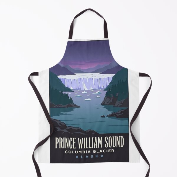 Item preview, Prince William Sound Columbia Glacier Dusk Vintage Sticker designed and sold by DetourDgn.