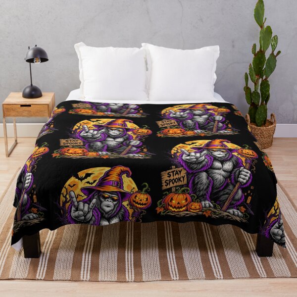 Item preview, Stay Spooky Cool Witch Gorilla Halloween Rock On Design designed and sold by CaChimShop.