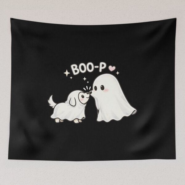 Item preview, Cute Boo P Dog Ghost Boop Kawaii Halloween Art designed and sold by GiaoCalonas.