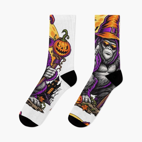 Item preview, Stay Spooky Cool Witch Gorilla Halloween Rock On Design designed and sold by CaChimShop.