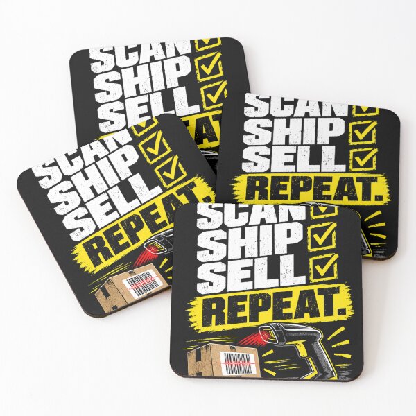 Item preview, Scan Ship Sell Repeat – Funny Warehouse Barcode Scanner Design designed and sold by KeeganDykes.