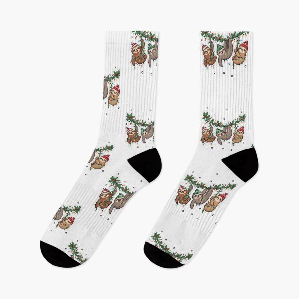 Item preview, Hanging Sloths Christmas Lights Garland Illustration designed and sold by Flying Doggo.