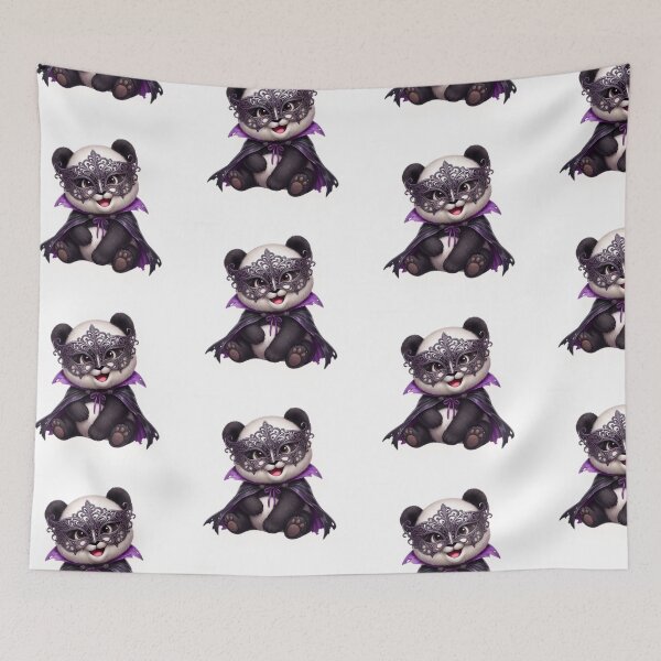 Item preview, Cute Spooky Panda Vampire Masquerade Goth Sticker designed and sold by EnginerdStudio.