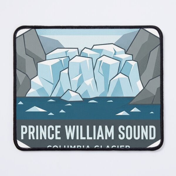 Item preview, Columbia Glacier Icefall Modern Geometric Alaska Sticker designed and sold by DetourDgn.