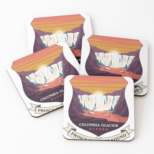 Item preview, Prince William Sound Columbia Glacier Heraldic Crest Sticker designed and sold by DetourDgn.
