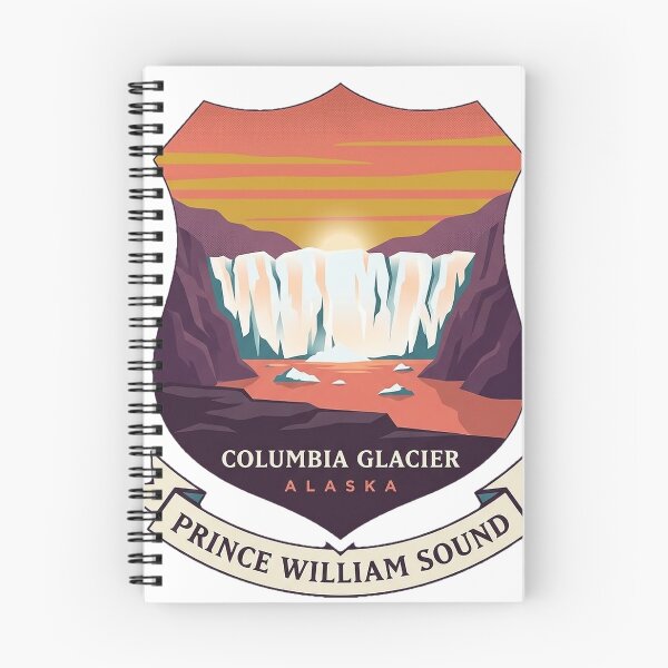 Item preview, Prince William Sound Columbia Glacier Heraldic Crest Sticker designed and sold by DetourDgn.
