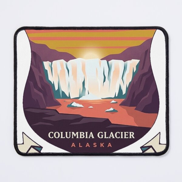 Item preview, Prince William Sound Columbia Glacier Heraldic Crest Sticker designed and sold by DetourDgn.