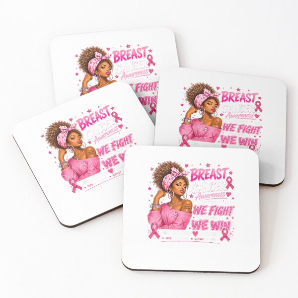 Item preview, Breast Cancer Awareness Together We Fight Pink Ribbon Black Woman Design designed and sold by CaChimShop.