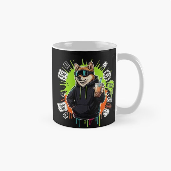 Item preview, Kawaii Cyber Shiba Inu Streetwear designed and sold by PoleksGraphics.