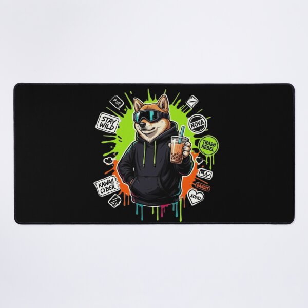 Item preview, Kawaii Cyber Shiba Inu Streetwear designed and sold by PoleksGraphics.