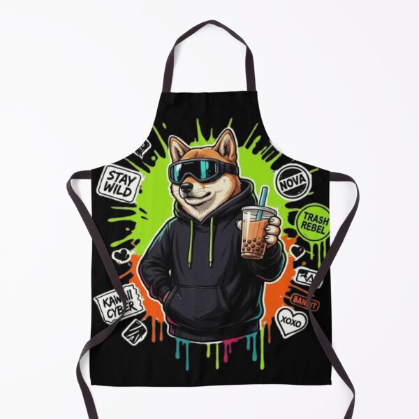 Item preview, Kawaii Cyber Shiba Inu Streetwear designed and sold by PoleksGraphics.