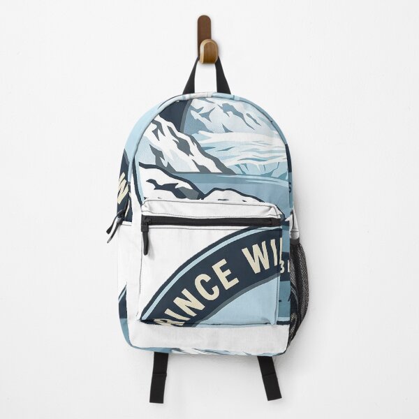 Item preview, Columbia Glacier Winter Panorama Circular Alaska Badge Sticker designed and sold by DetourDgn.