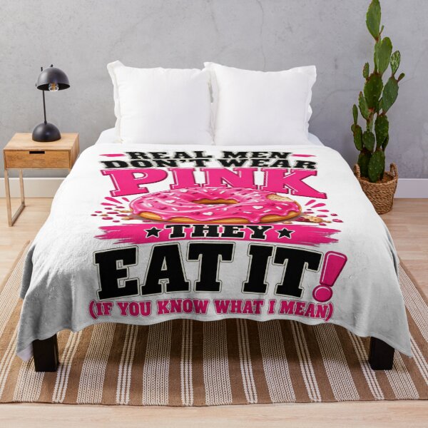Item preview, Real Men Don't Wear Pink They Eat It If You Know What I Mean Funny Donut Graphic designed and sold by DYALEEZ-XCR.