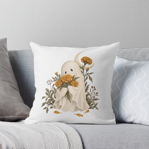 Item preview, Marigold Moon Ghost Botanical Halloween Shirt designed and sold by PhylonBoxx.