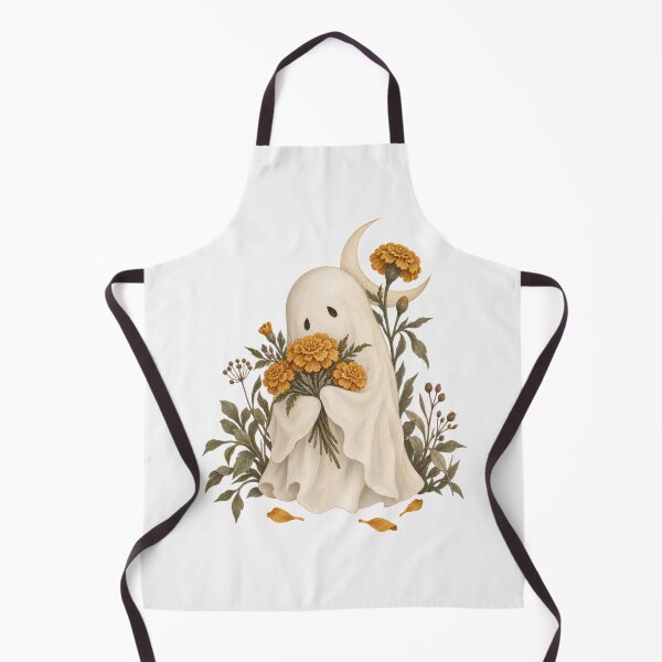 Item preview, Marigold Moon Ghost Botanical Halloween Shirt designed and sold by PhylonBoxx.