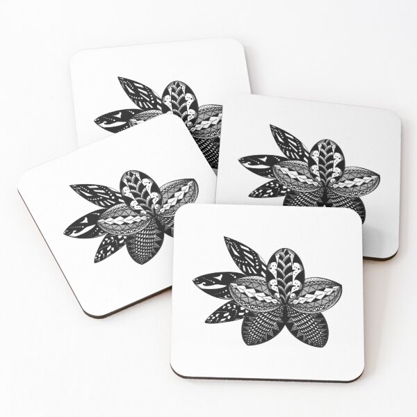 Item preview, Black Tribal Plumeria By Tribal Korner designed and sold by rockwell-chiek.