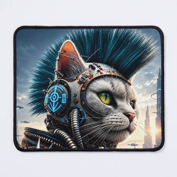 Item preview, Cyberpunk cat designed and sold by Katalizator77.