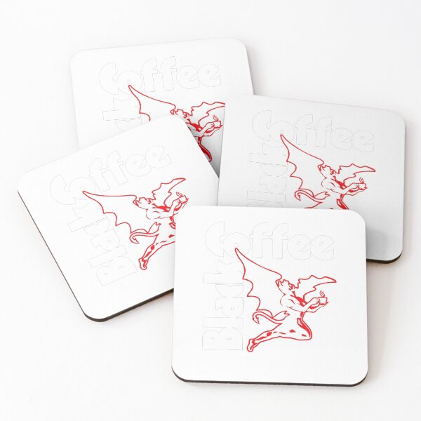 Item preview, Black Coffee Red Flying Demon Heavy Metal Caffeine Lover Design designed and sold by CaChimShop.