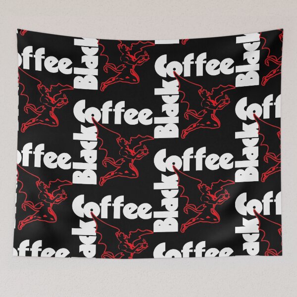 Item preview, Black Coffee Red Flying Demon Heavy Metal Caffeine Lover Design designed and sold by CaChimShop.