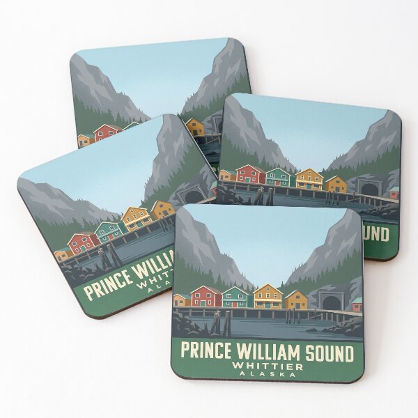 Item preview, Whittier Alaska Prince William Sound Gateway Travel Sticker designed and sold by DetourDgn.