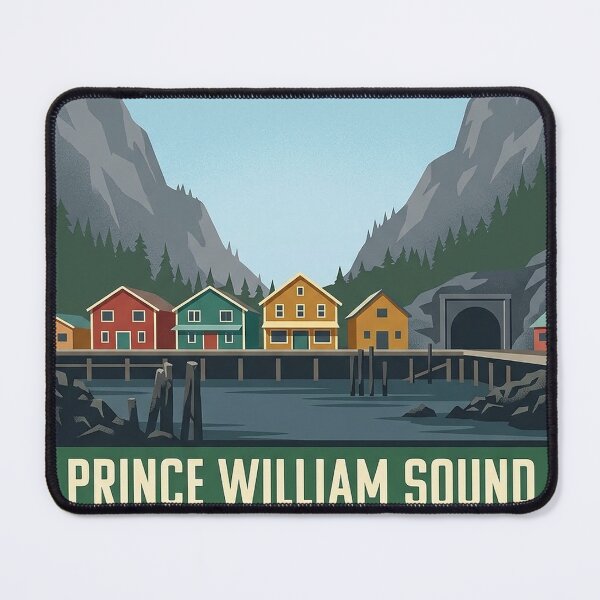 Item preview, Whittier Alaska Prince William Sound Gateway Travel Sticker designed and sold by DetourDgn.
