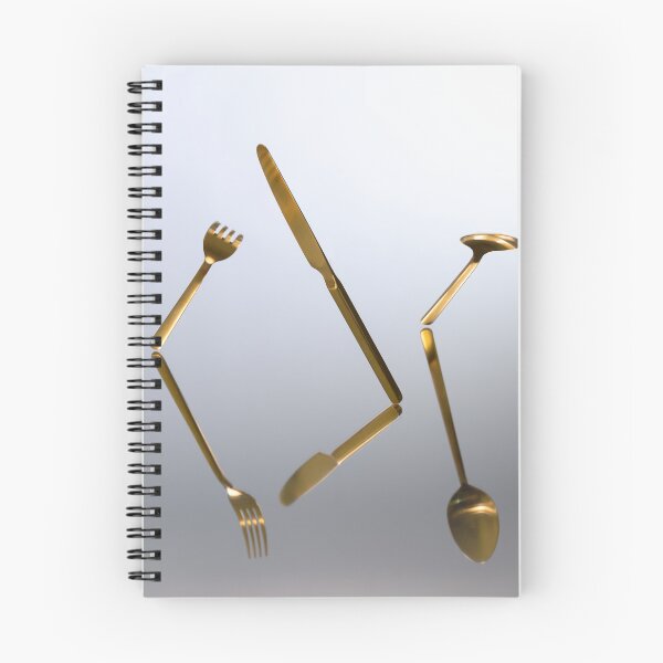 Item preview, Gold Cutlery Levitating Reflection Minimalist Fine Art designed and sold by SergeiLorgus.