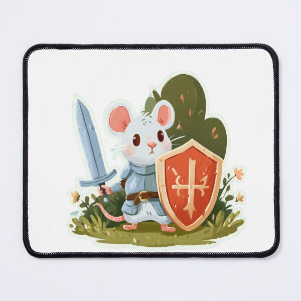 Item preview, Cute Mouse Knight Warrior Fantasy RPG Design designed and sold by NicolasGlowArt.