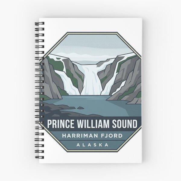 Item preview, Harriman Fjord Prince William Sound Alaska Octagon Sticker designed and sold by DetourDgn.