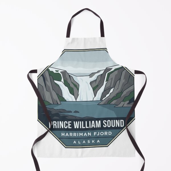 Item preview, Harriman Fjord Prince William Sound Alaska Octagon Sticker designed and sold by DetourDgn.