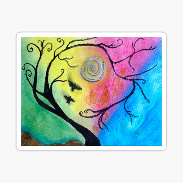 Earth, Air, Fire, Water Sticker