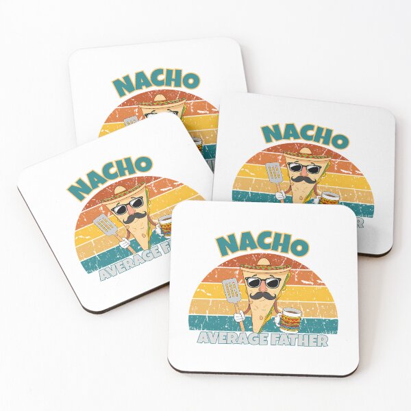 Item preview, Nacho Average Father Funny Dad Shirt Retro Sunset designed and sold by tamimrhinehart.