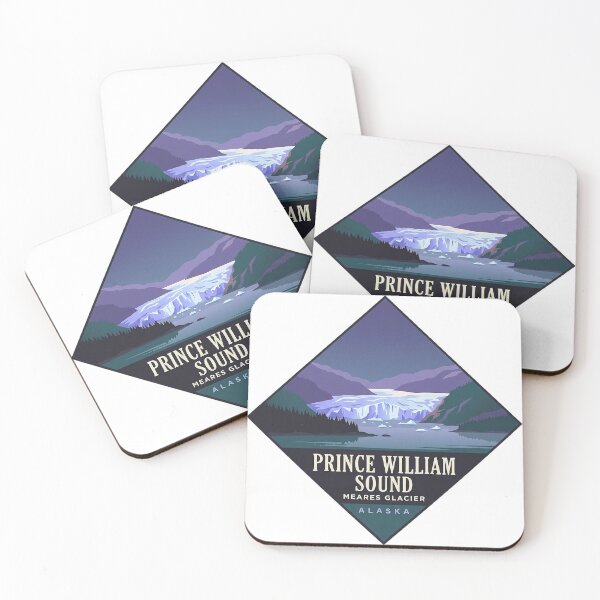 Item preview, Meares Glacier Prince William Sound Dusk Diamond Sticker designed and sold by DetourDgn.