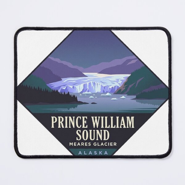Item preview, Meares Glacier Prince William Sound Dusk Diamond Sticker designed and sold by DetourDgn.