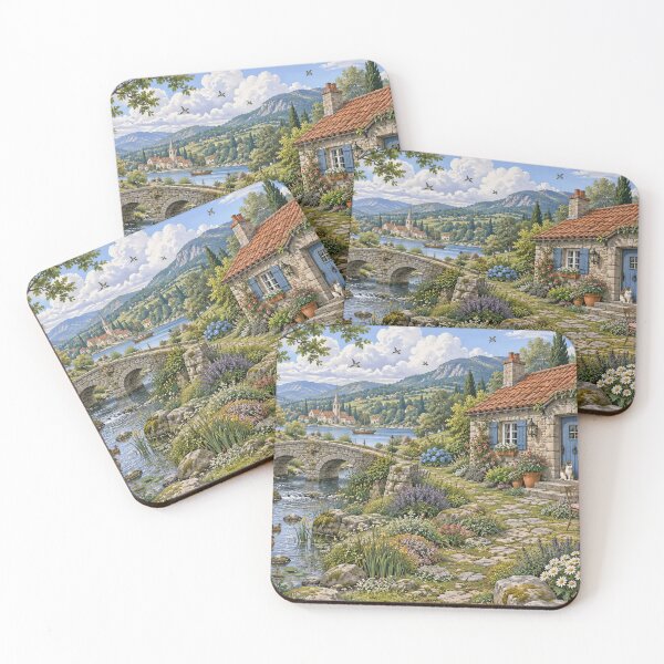 Item preview, Nice village scene of a house designed and sold by Alaa-love-art.