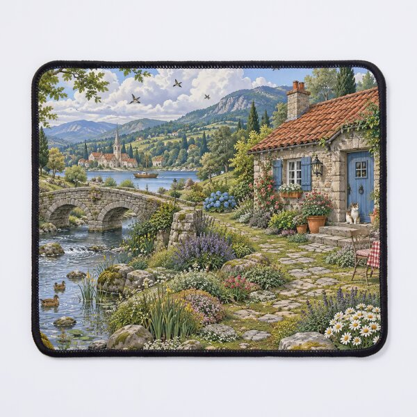 Item preview, Nice village scene of a house designed and sold by Alaa-love-art.