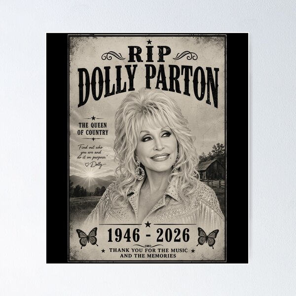 Item preview, 1946 2026 Country Music Queen Memorial Tribute Vintage Portrait Graphic designed and sold by MaremmaStudio.
